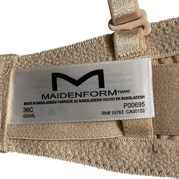 Maidenform Womens Bra Size 36C Push Up Underwire Style P00695 Convertable Strap - Picture 8 of 11